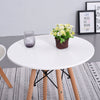 Small White Dia.60cm Round Dining Coffee Table Home Lounge Bar Office Cafes