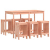 Lechnical Garden Bar Set, 7-Piece Solid Wood Set, Garden Bar Set, Garden O6F6