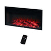 Modern 2KW Electric Inset Fireplace Heater Fire Place White Wooden Mantel Indoor