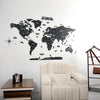 Colorfull Worlds 3D Wooden World Wall Art, Multilayered Travel Wall Art