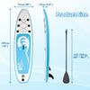 10FT Inflatable Stand up Paddle Board White+Blue Surfboard SUP Board New