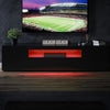 200cm High Gloss Black TV Stand Cabinet Unit Living Room Furniture with RGB LED