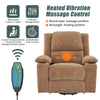 Electric Recliner Chair Cinema Sofa Armchair with Massage & Heat Function Brown