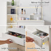 Makeup Desk Dressing Table With Mirror 4 Drawers Stool Vanity Set +Bulbs