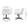 Height Adjustable Armless Office Chair Swivel Make Up Vanity Padded Seat Bedroom
