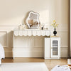 Dressing Table With LED Clound Mirror Makeup Desk Vanity Scalable Cabinet White
