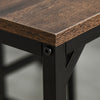 Industrial Rectangular Dining Table Set with 4 Stools for Dining Room, Kitchen,