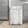 kitchen bin features two 20L compartments for convenient waste sorting