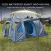 Family Tent 5-6 Person Tunnel Camping Tent Waterproof Shelter With Awning Canopy