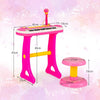 31-Key Piano w/Stool Set for Kids Toddler’s Electronic Keyboard-Pink