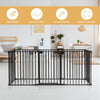 8 Panel Fireplace Fence Baby Pet Safety Gate Playpen Adjustable Room Divider