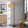 Floor Lamp with Bamboo Shade, Floor Lamp for Home Office, Bedroom, Living Room
