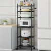 6 Tier Storage Shelf Heavy Duty Utility Shelf Storage Rack for Home Office+Wheel