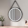 80CM EMKE OLM04 Round Black Framed LED Illuminated Mirror, 6500K