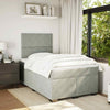 Box Spring Bed with Grey 120x200 Q3I3