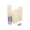 3 OR 5PCS LED Flameless Candles Remote Flickering Pillar Timer Battery Operated