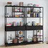 Industrial Bookcase Tall Bookshelf Cabinet Display Storage Rack W/ Drawer