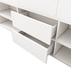 Kids Cabin Bed Mid Sleeper Bed Frame Storage Bed with Drawers and Shelves White