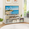3-Tier Media Console Table TV Stand for TVs up to 55”-White