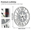 LUVODI Decorative Mirrored Wall Clock Almost Silent Easy to Read for Living Room