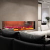 70in Electric Fireplace Panoramic Media Wood 12 Flame Standing Insert LED Stove