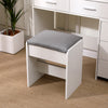 White Dressing Table Set with LED Lights 5 Drawers Mirror Bedroom Makeup Storage