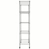 5-Tier Wire Shelving Unit Metal Storage Rack Kitchen Bathroom Shelf with Wheels