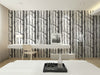 Grey Wood Birch Tree Wallpaper Forest Textured 3D Effect Wall Background Decor