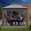 3m x 3m Pop Up Garden Gazebo Tent Heavy Duty Waterproof UV50+ with Mosquito Net