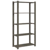 5-Tier Storage Rack Grey 80x38x170 Solid Wood Pine Q3D0