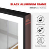 LED Bathroom Mirror with Demister Dimmable Lights Black Aluminum Frame 600×800mm