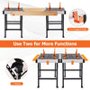 85x60CM Portable Work Table Garage Folding Workbench Woodworking Bench w/Clamps