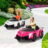 Licensed Lamborghini 4WD Kids Ride-on Toy with LED Lights-White