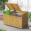 2/3 Doors Wood Wheelie Bin Store Cupboard Garden Outdoor Dustbin Storage Shed UK