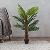 120cm Artificial Palm Tree Potted Green Plant Decor Houseplant in Pot In/Outdoor