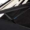 UPHOLSTERED OTTOMAN BED 4FT6 DOUBLE LED HYDRAULIC BED FRAME WITH STORAGE BLACK