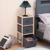 Slim 3 Drawers Storage Unit Organizer for Living Room Snack Storage Shelf Tall