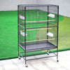 Large Bird Cage Parrot Cage Moving Wheels Budgie Canary Finch Cockatoo PlayStand
