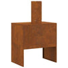 Fire Pit with Chimney 60x40x96 cm Weathering Steel