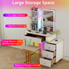Vanity Desk Bedroom Dressing Table w/ Mirror & Lights-White