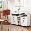 File Cabinet Mobile Lateral Filing Storage Organizer-White