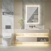 Wall Mounted Mirror Cabinet Bathroom Mirror Cupboard Dimmable Anti-fog w/ Shelf