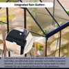 6X4FT Walk-In Greenhouse with Drainage Garden Outdoor Polycarbonate Green House
