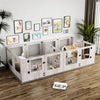XXL Large Dog Playpen Cage Pet Whelping Box Clear Newborn Puppy Safe Fence Doors