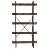 Industrial 5 Tiers Floor Shelf Rack Bookshelf Bookcase Shelving Stand with Edge