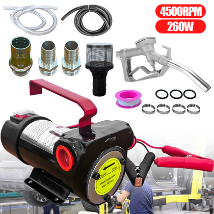 45L/MIN Diesel Electric Fuel Transfer Pump Self Priming Oil Dispenser Extractor
