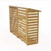 Double Bay Outdoor Garden Wooden Log Store Firewiid Storage Shed Slatted Rack