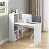 Computer Desk Corner Study Writing Table Workstation with 6 Open Compartments