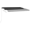 Manual Retractable Awning with LED 400x350 cm Anthracite
