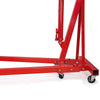 Red 1 Ton Folding Hydraulic Engine Mechanics Crane Hoist Lift Jack Stand Wheels